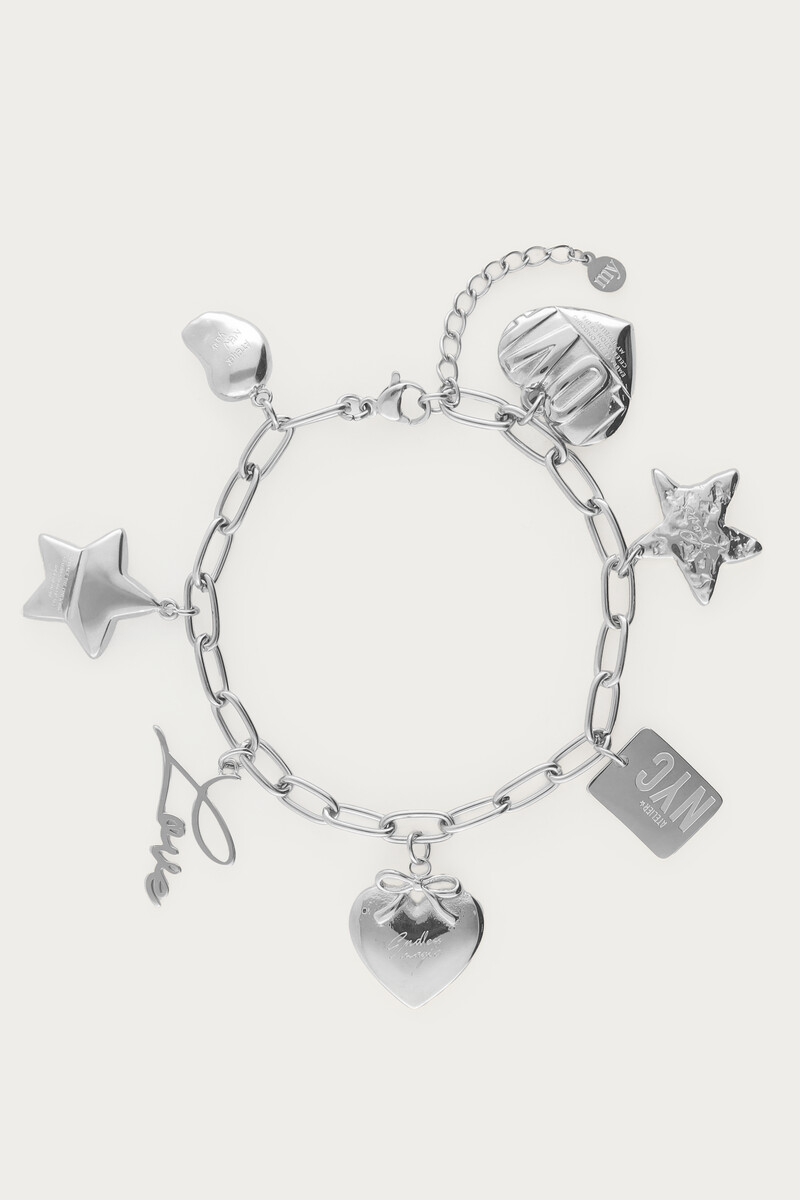 Bold chain bracelet with multi charms | My Jewellery