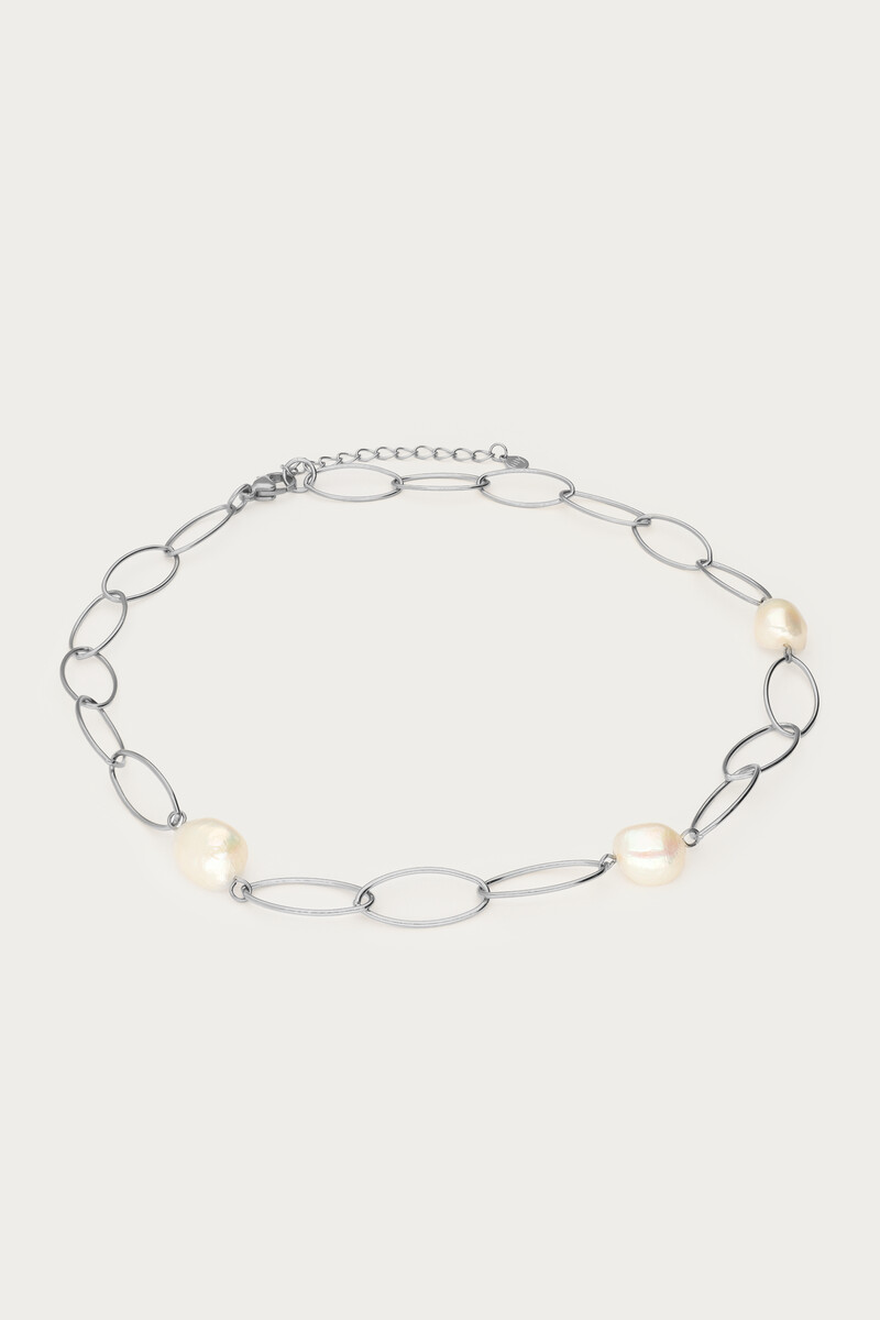 Bold chain necklace with freshwater pearls | My Jewellery