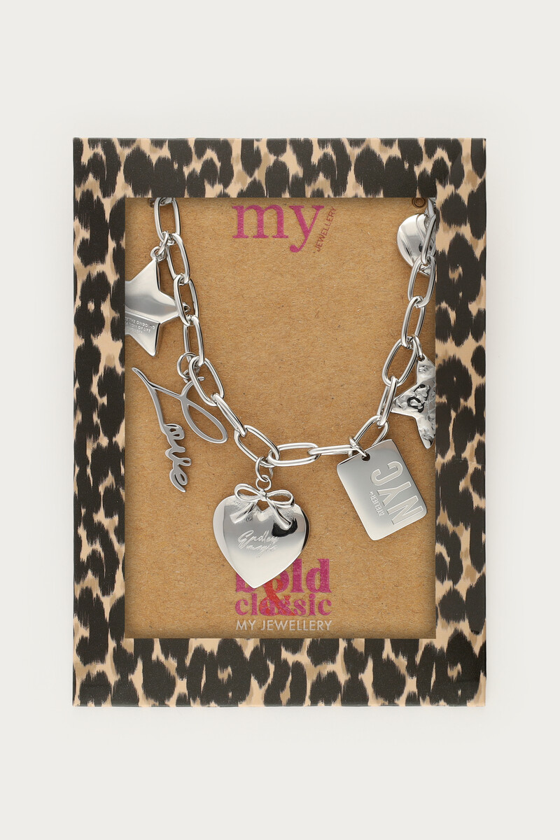 Bold chain necklace with multi charms  | My Jewellery