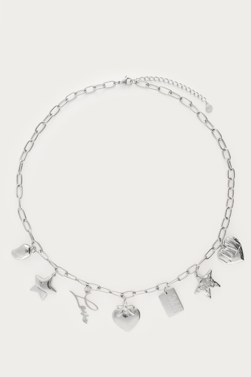 Bold chain necklace with multi charms  | My Jewellery