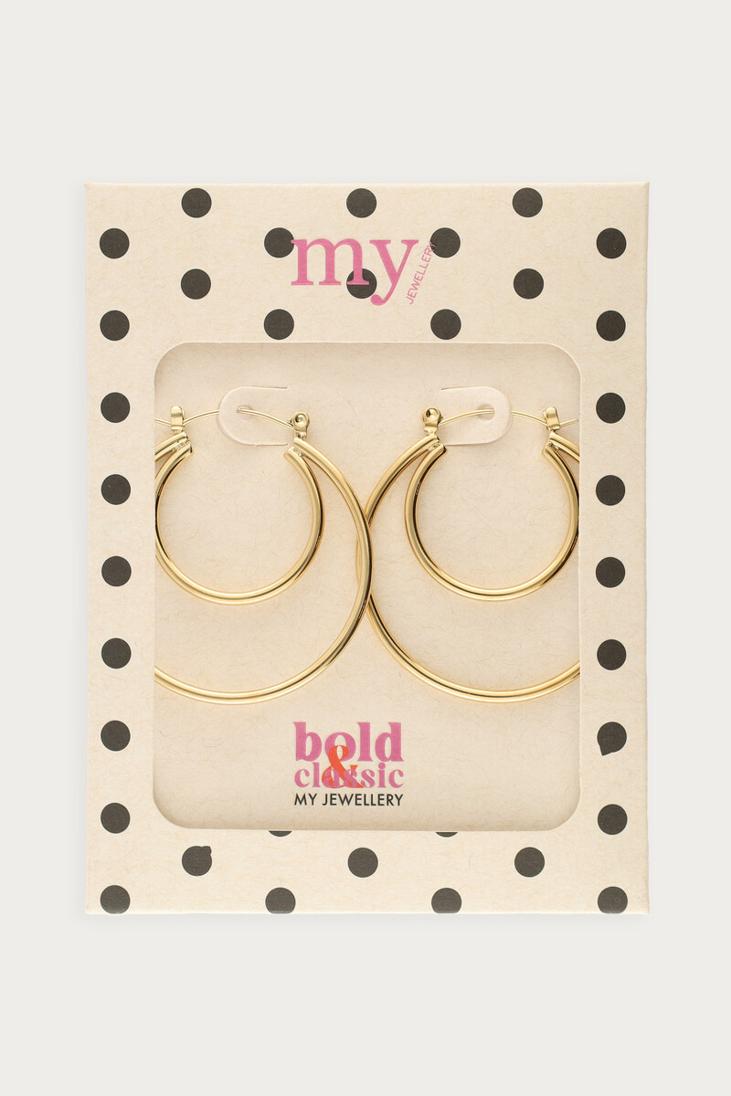 Bold double hoop earrings large | My Jewellery