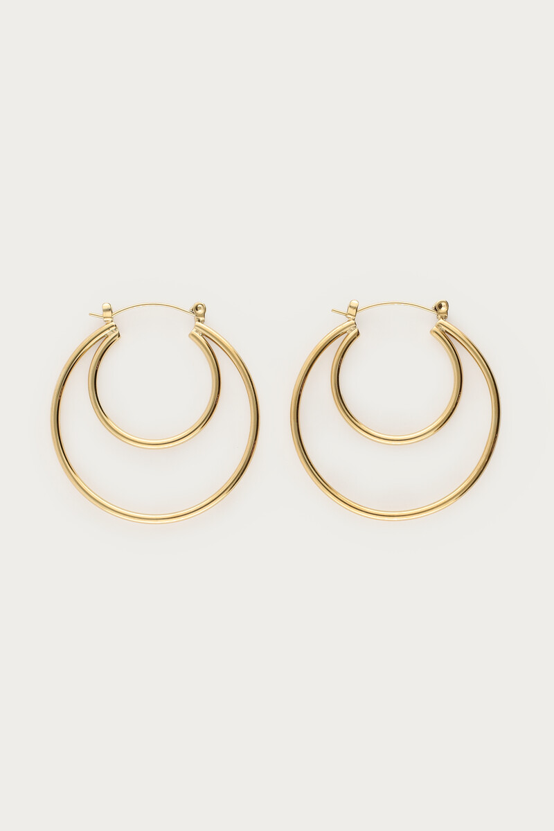 Bold double hoop earrings large | My Jewellery