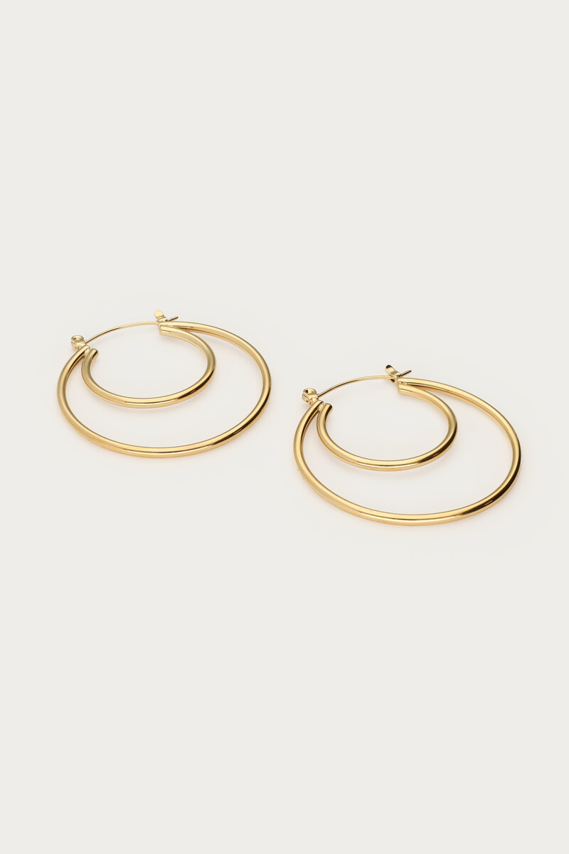 Bold double hoop earrings large | My Jewellery