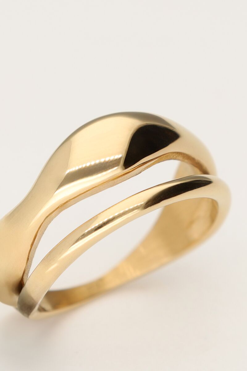 Bold double ring with organic shape | My Jewellery