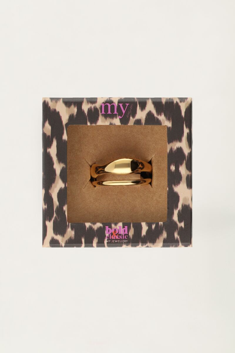 Bold double ring with organic shape | My Jewellery