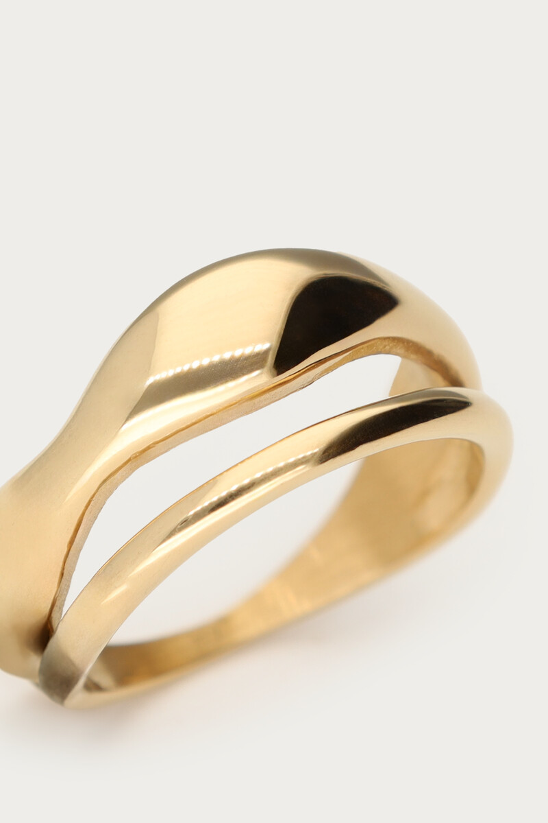 Bold double ring with organic shape | My Jewellery