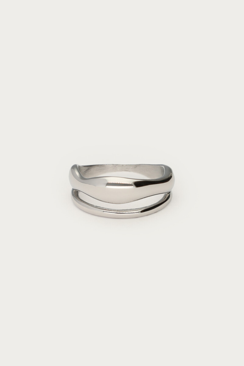 Bold dubbele ring met organische vorm