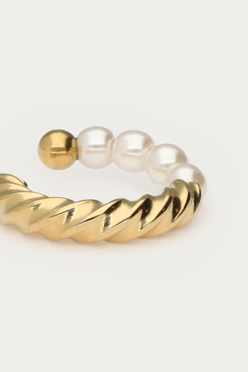 Bold ear cuff with faux pearls | My Jewellery