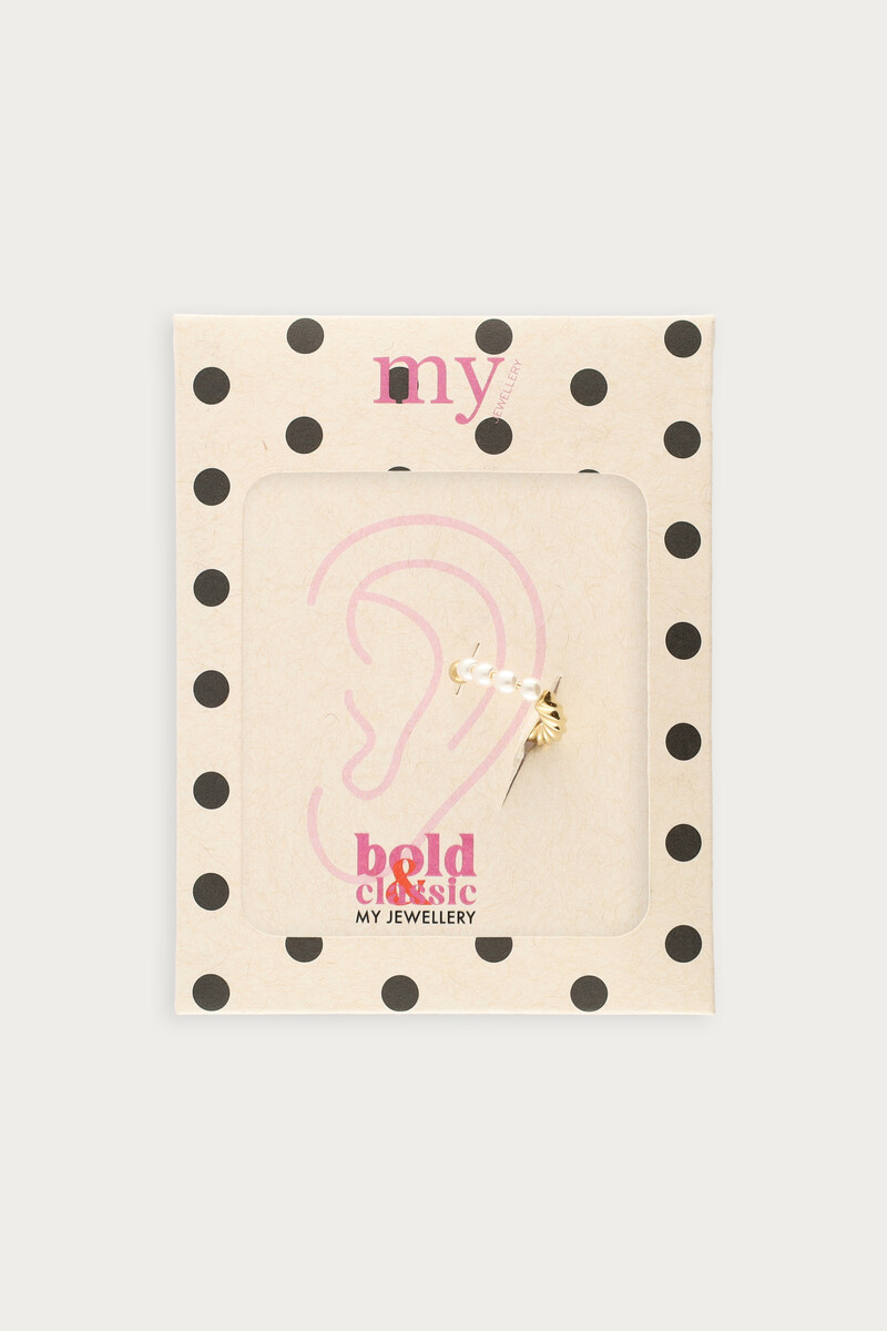 Bold ear cuff with faux pearls | My Jewellery