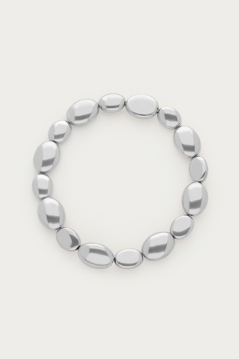 Bold elastisches Armband mit ovalen Perlen