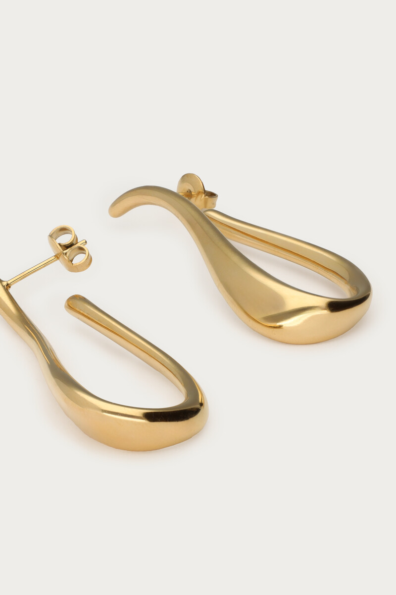 Bold hoop earrings long swirl | My Jewellery