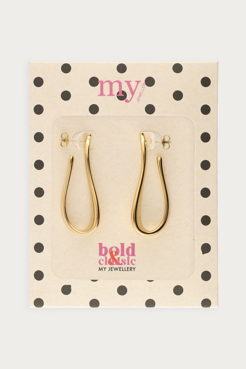 Bold hoop earrings long swirl | My Jewellery