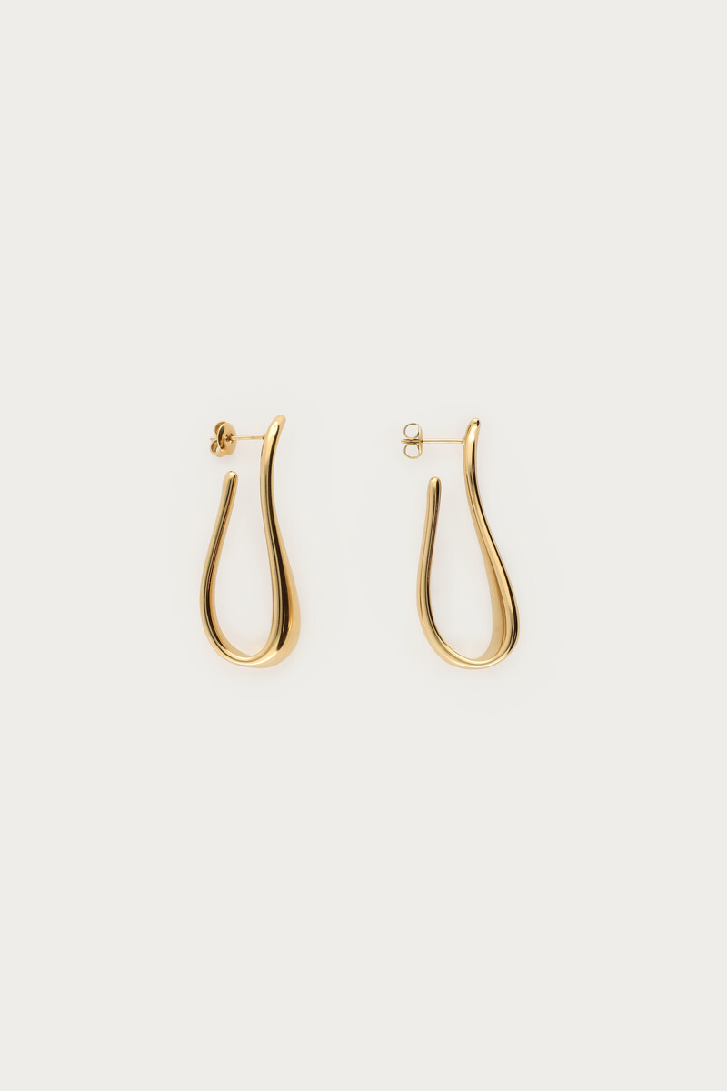 Bold hoop earrings long swirl | My Jewellery