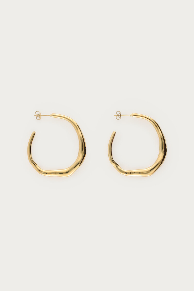 Bold hoop earrings organic | My Jewellery