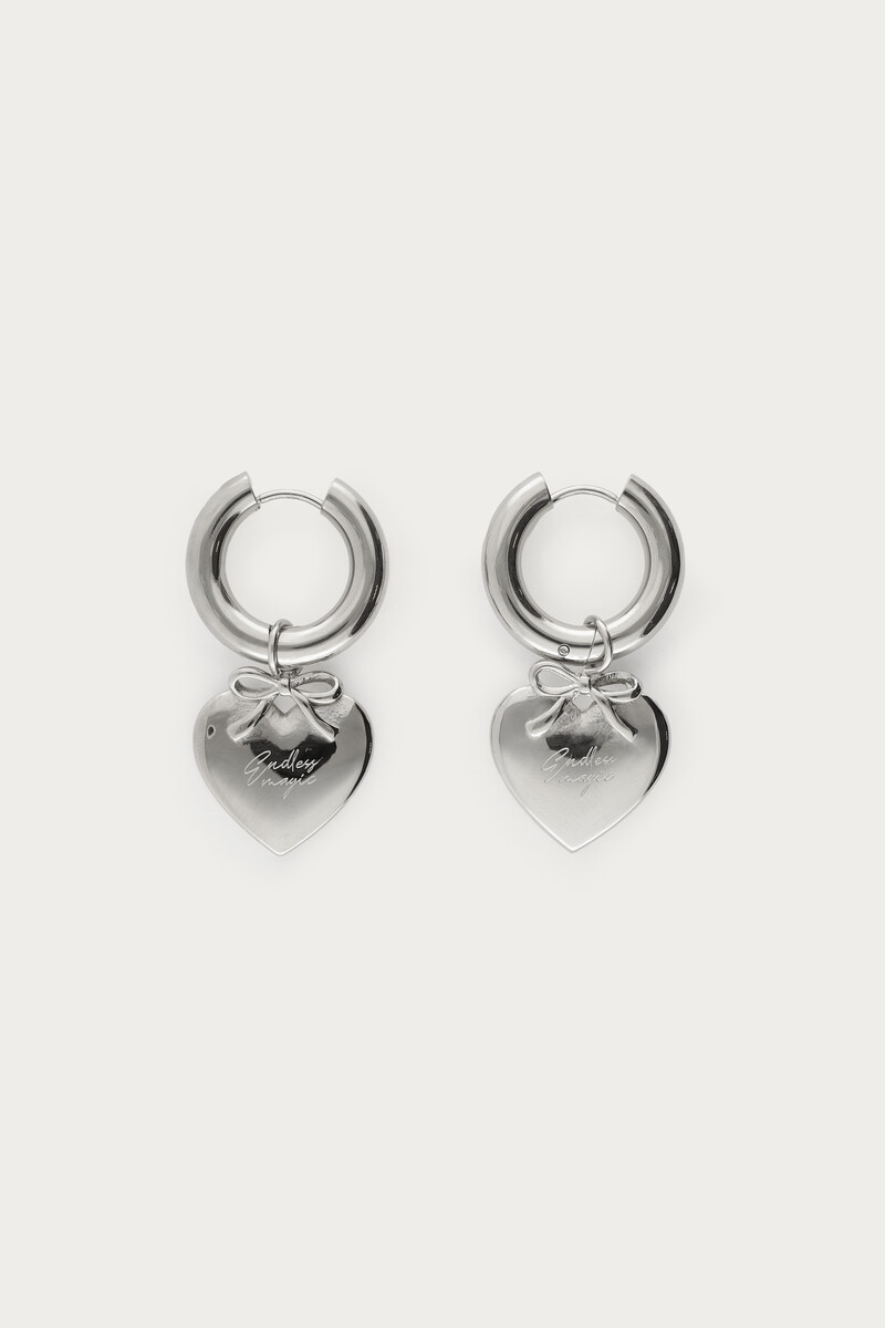 Bold hoop earrings with heart | My Jewellery