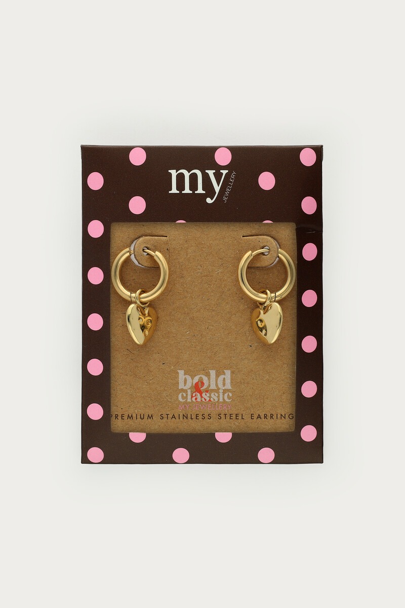 Bold hoop earrings with hearts | My Jewellery