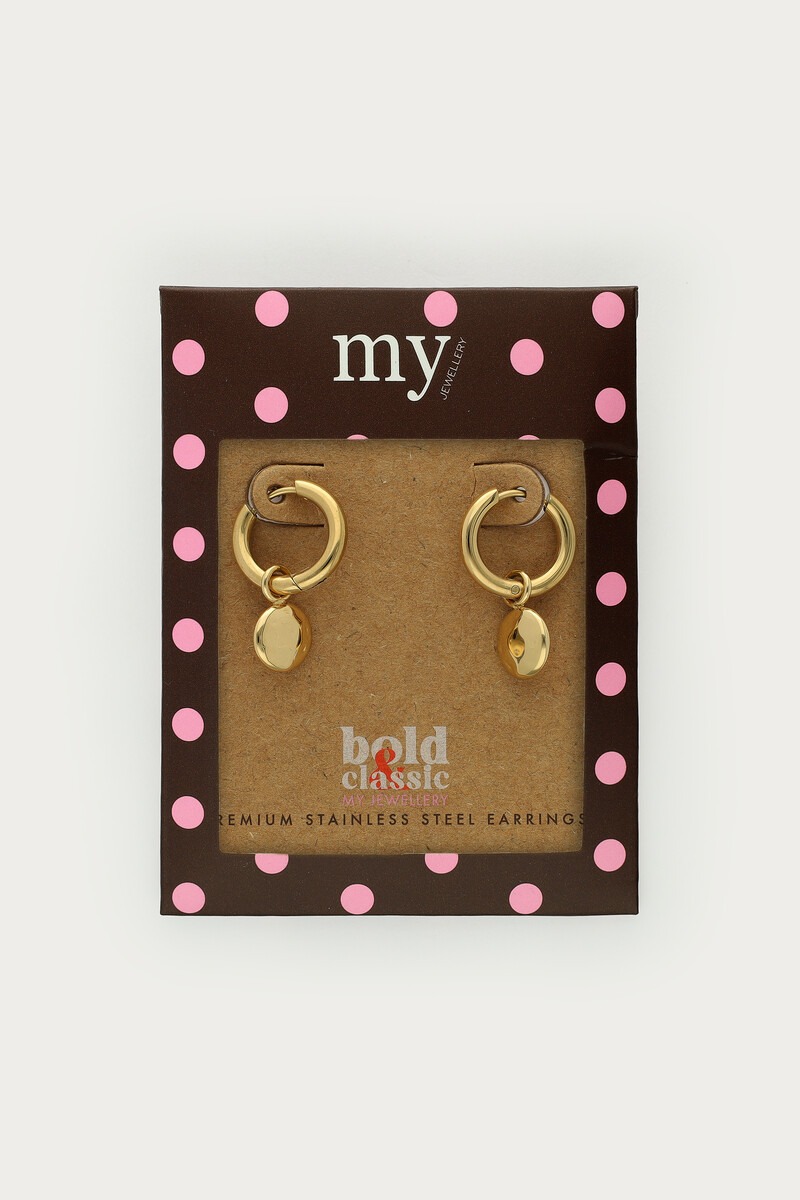 Bold hoop earrings with oval dots | My Jewellery