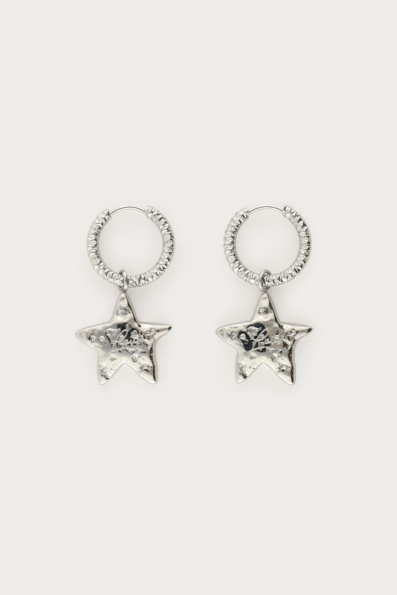 Bold hoop earrings with star | My Jewellery