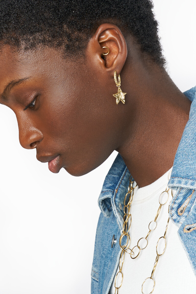 Bold hoop earrings with star | My Jewellery