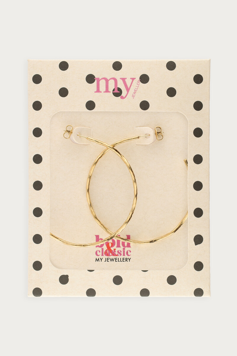 Bold hoop earrings with swirl | My Jewellery