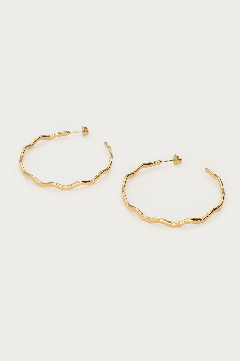 Bold hoop earrings with swirl | My Jewellery