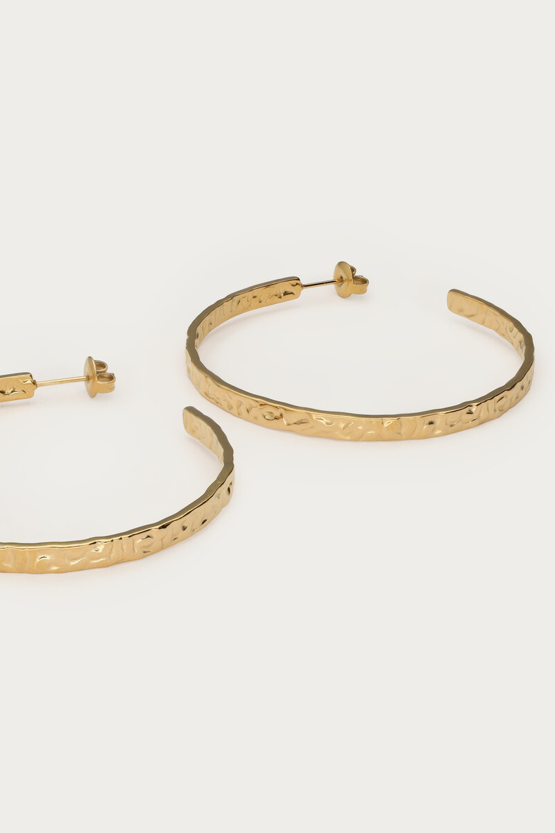 Bold large hoop earrings "hammered" | My Jewellery