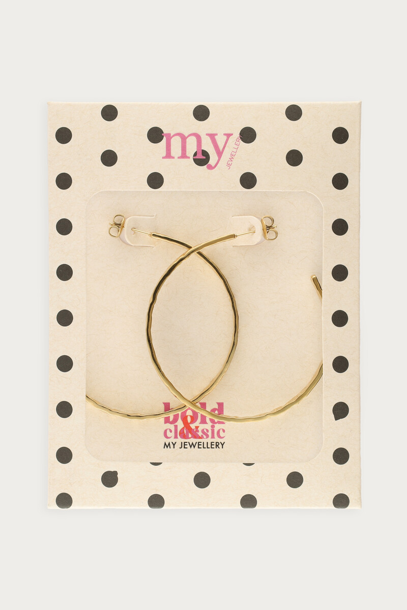 Bold large hoop earrings "hammered" | My Jewellery