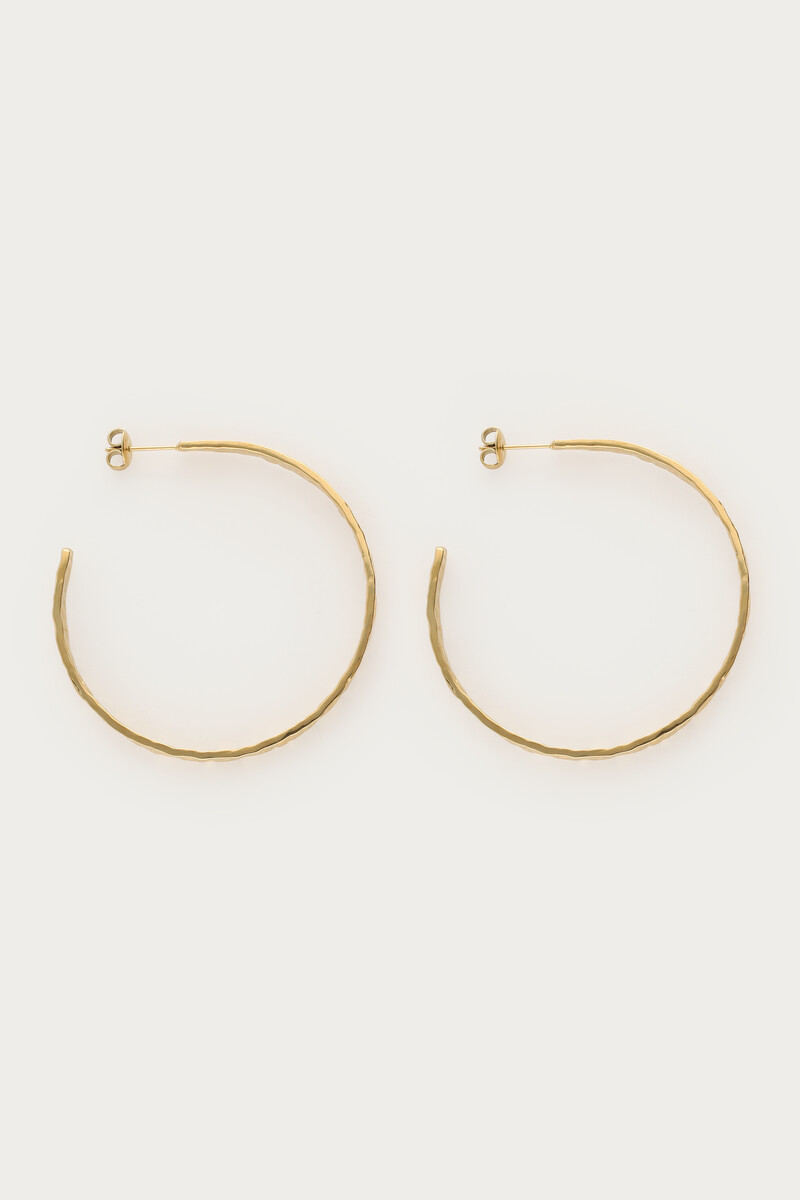 Bold large hoop earrings "hammered" | My Jewellery