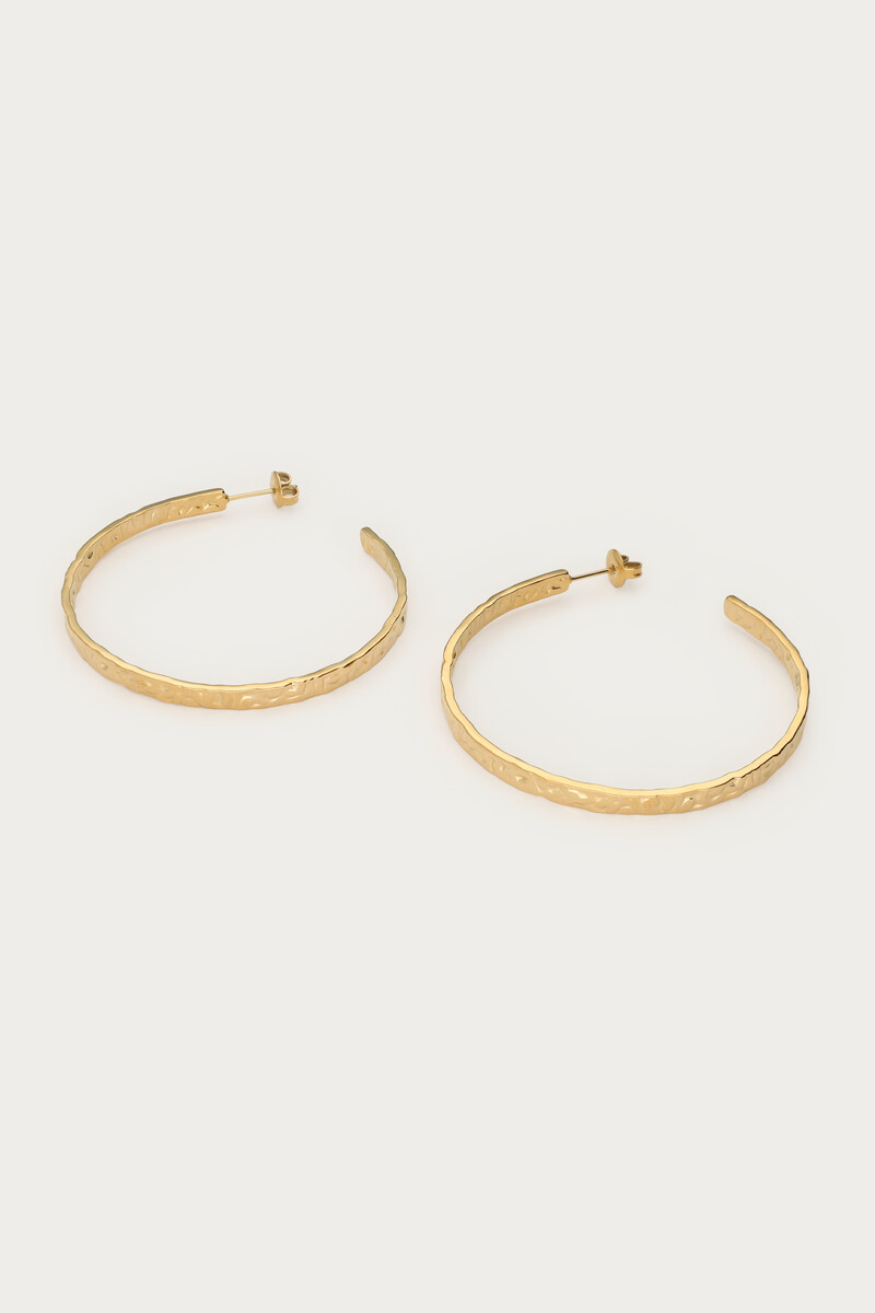 Bold large hoop earrings "hammered" | My Jewellery