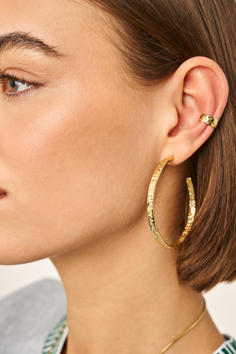 Bold large hoop earrings "hammered" | My Jewellery