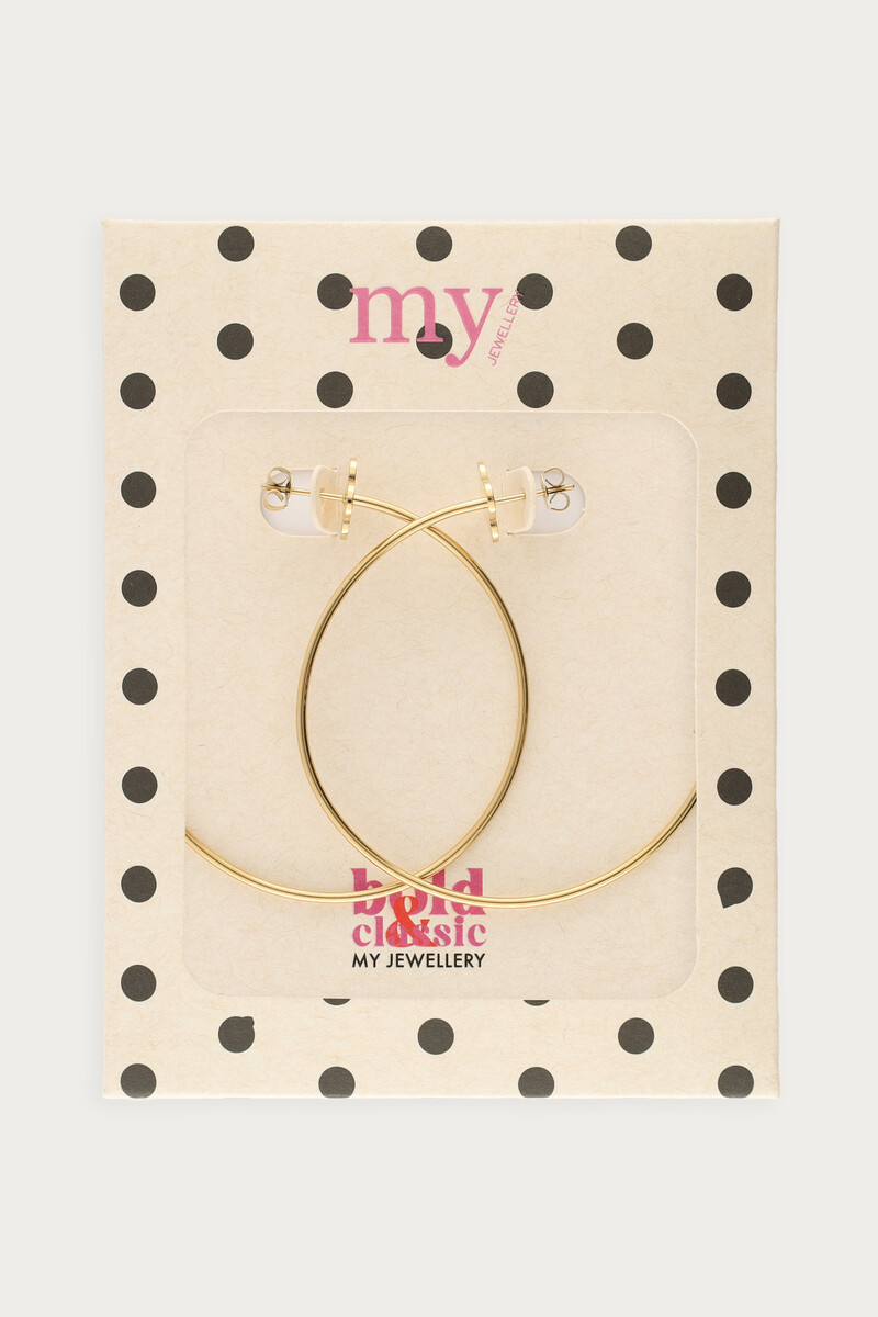 Bold large hoop earrings with clover | My Jewellery