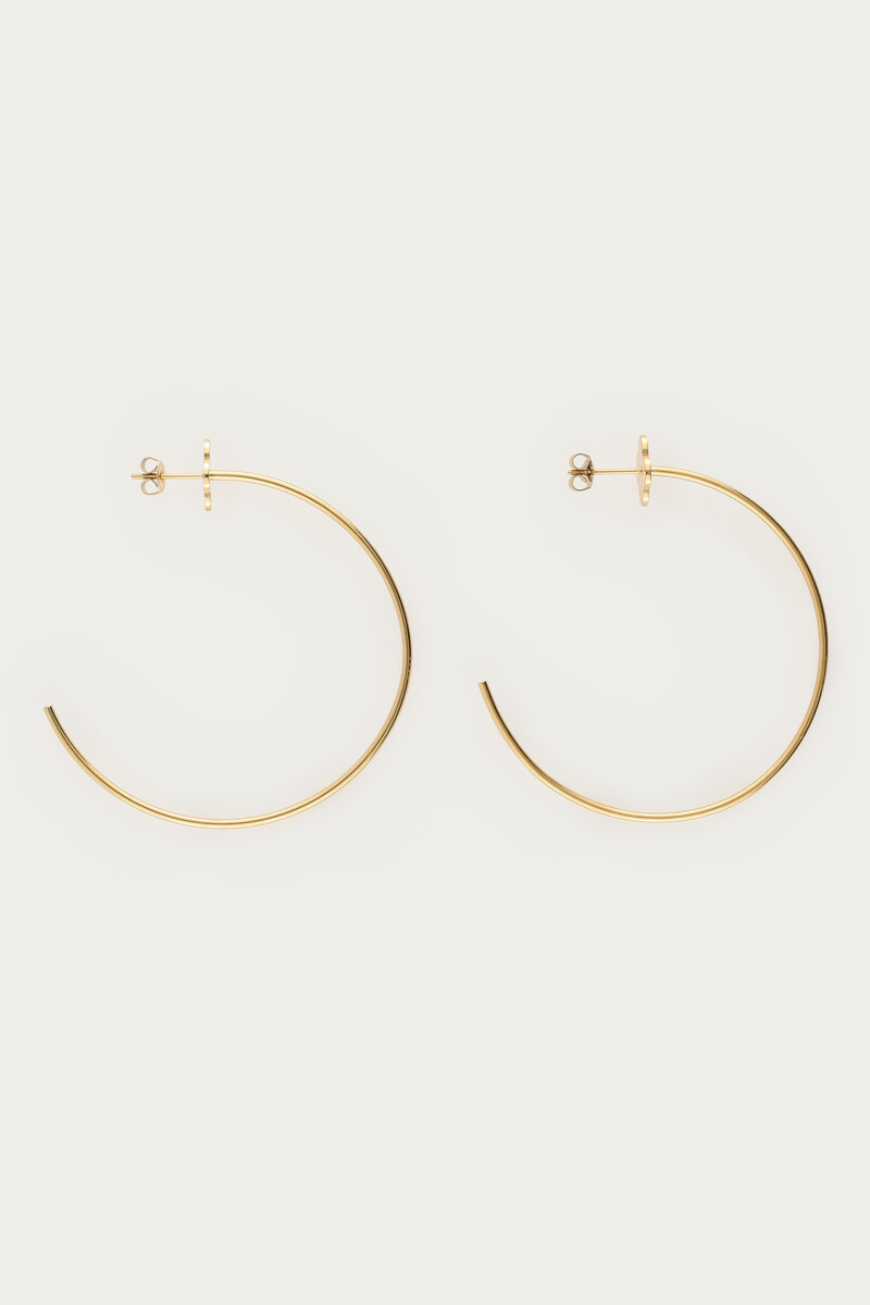 Bold large hoop earrings with clover | My Jewellery