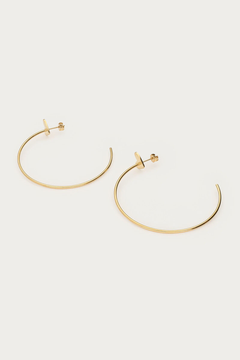 Bold large hoop earrings with heart | My Jewellery