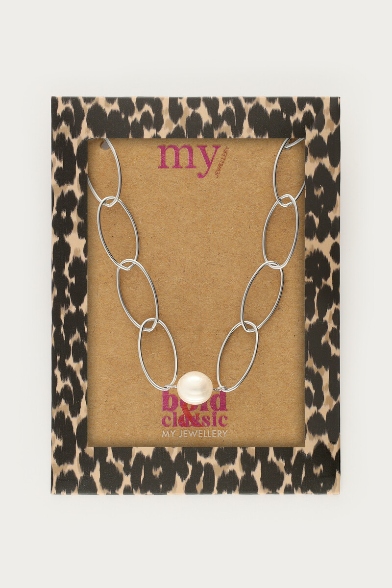 Bold long chain necklace with freshwater pearls | My Jewellery