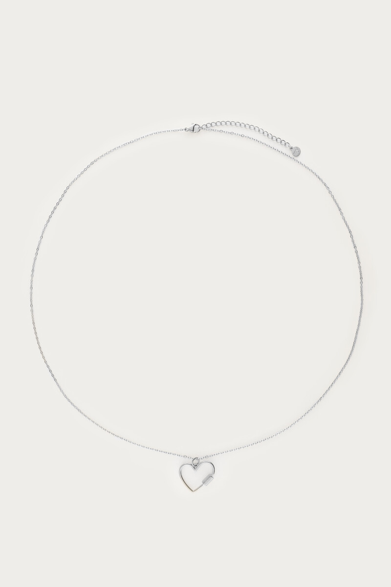 Bold long minimalist necklace with heart | My Jewellery