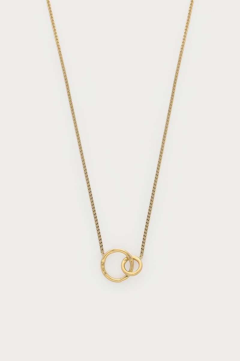 Bold minimalistische ketting met open cirkels