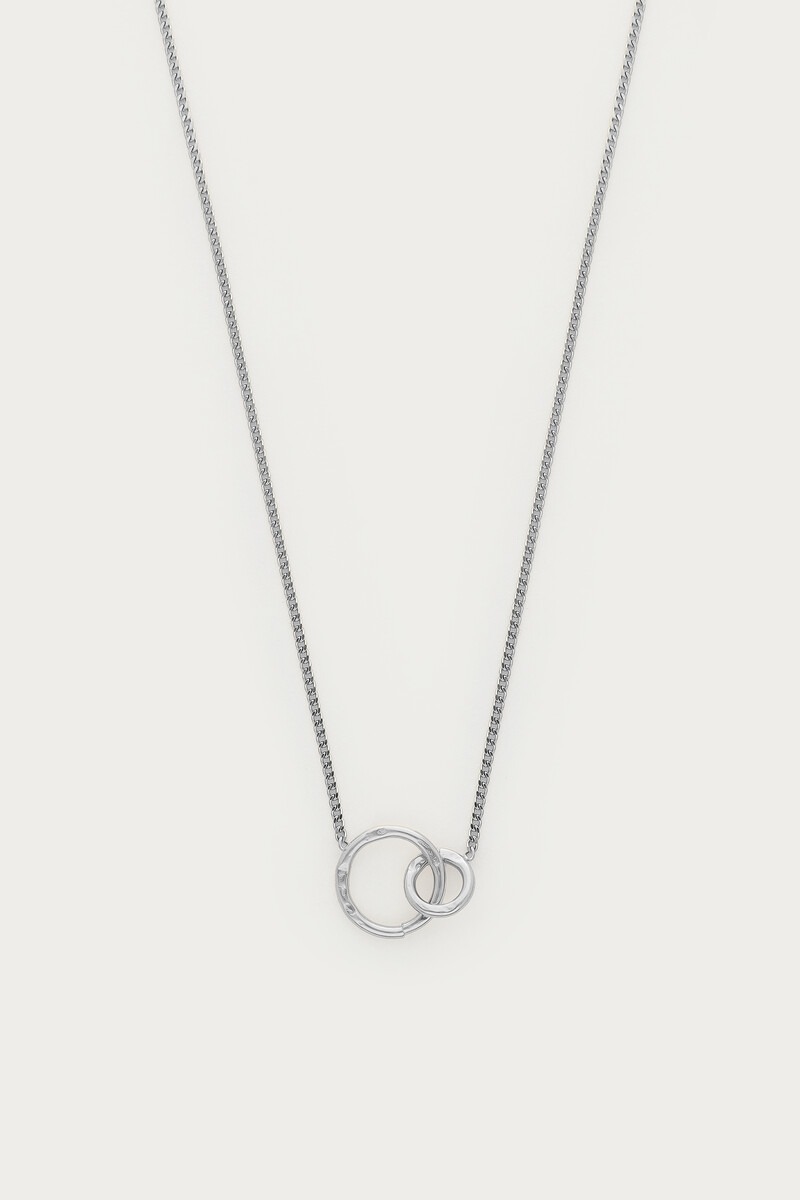 Bold minimalistische ketting met open cirkels
