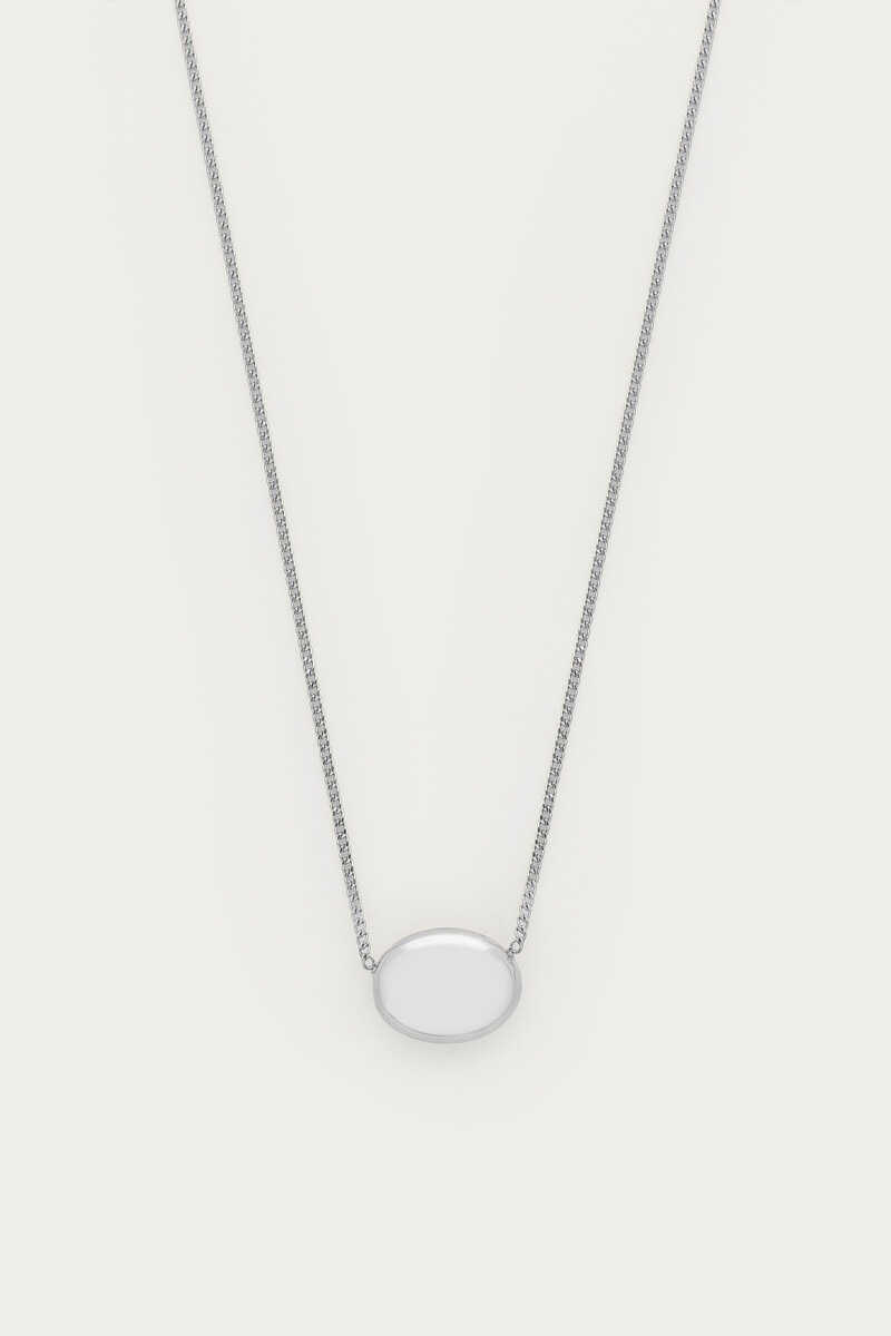 Bold minimalistische Kette mit ovalem Punkt