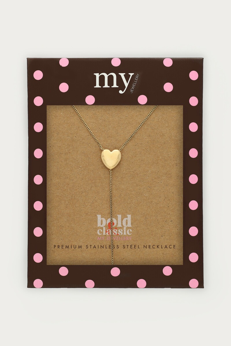 Bold minimalist y-necklace with hearts | My Jewellery