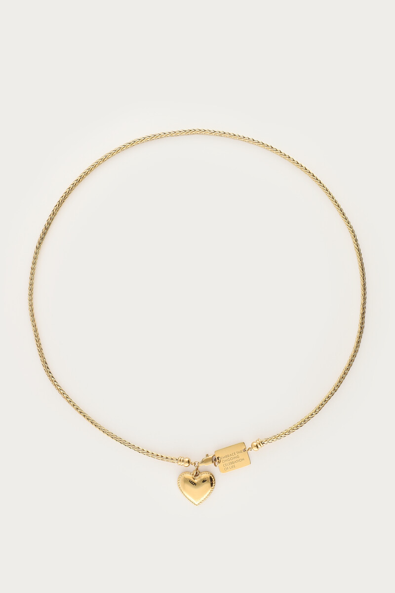 Bold ketting met hartvormige bedel
