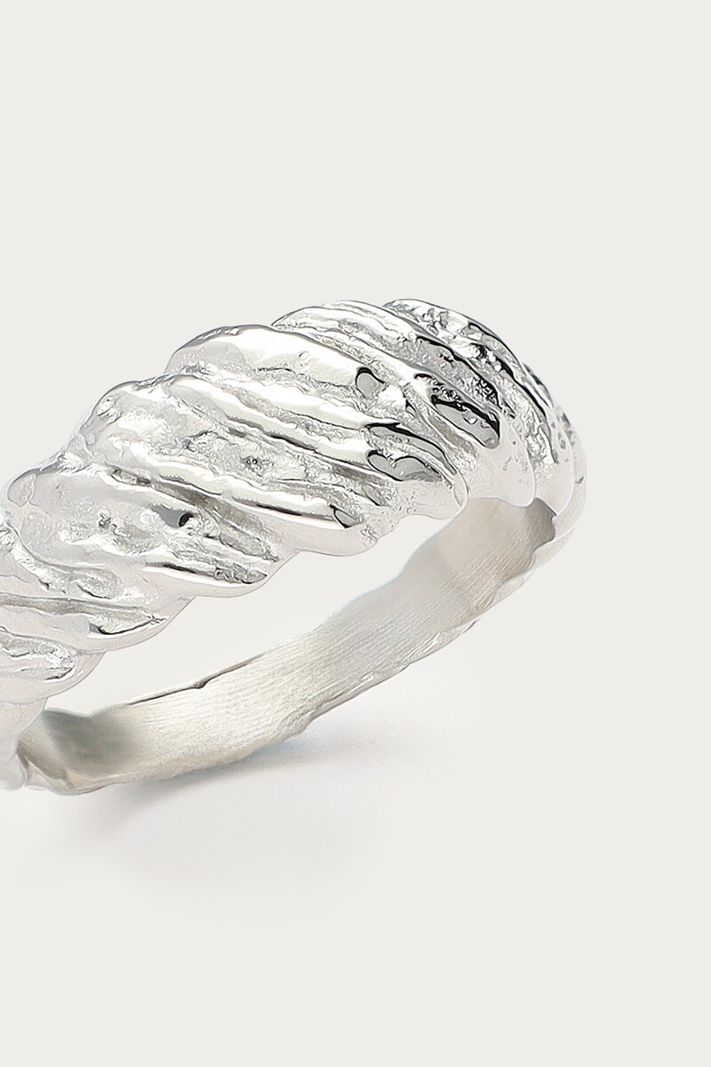 Hammered Croissant Bold Ring | My Jewellery