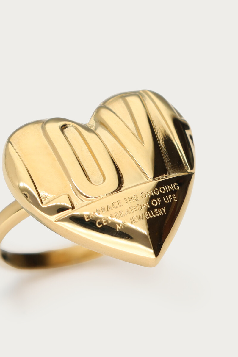 Bold ring with love heart | My Jewellery