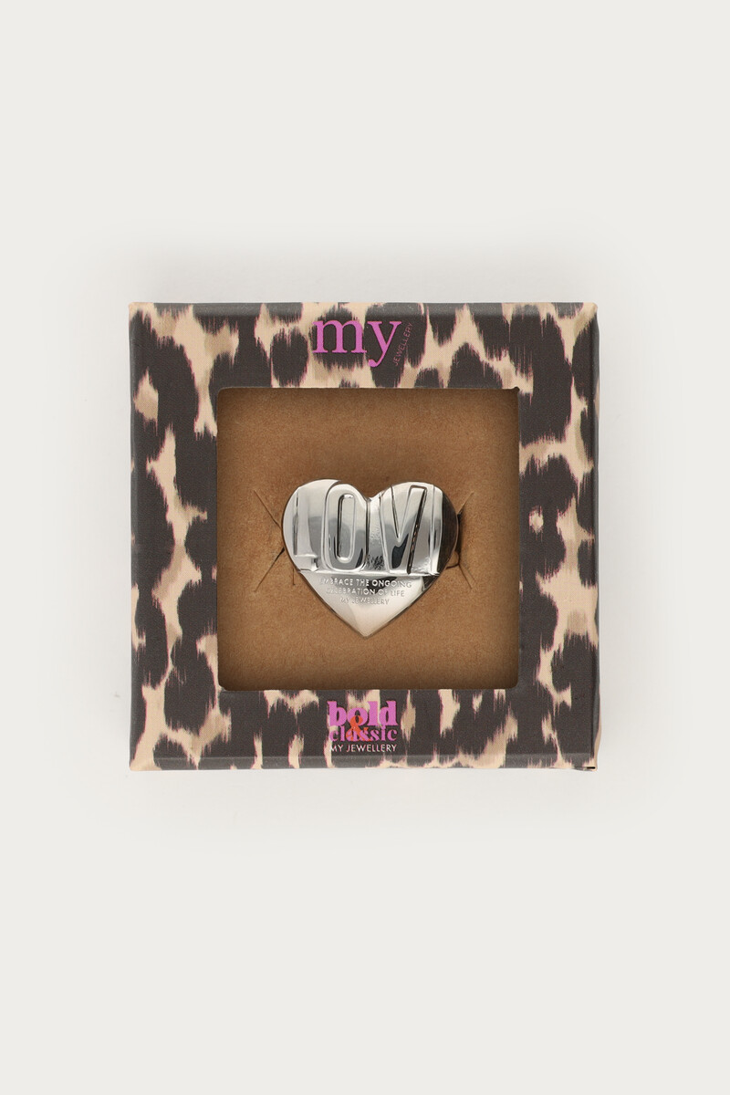 Bold ring with love heart | My Jewellery