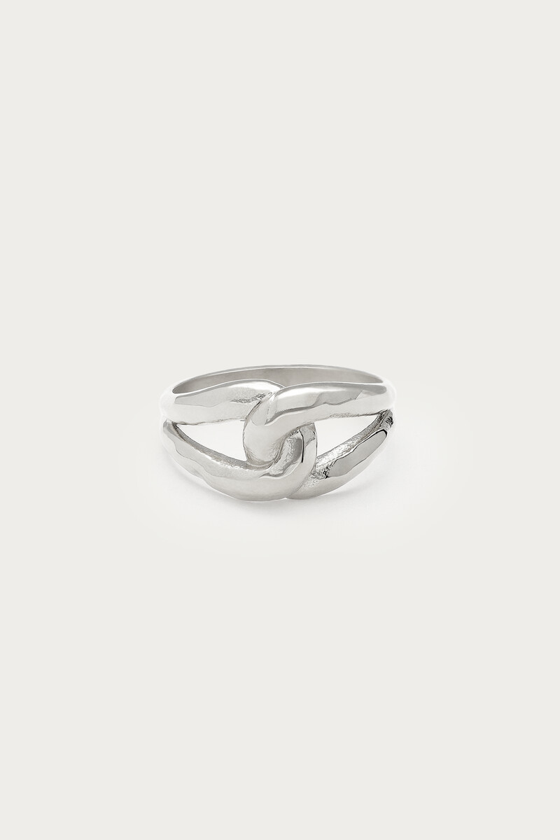 Bold Ring with Hammered Finish Loop | My Jewellery