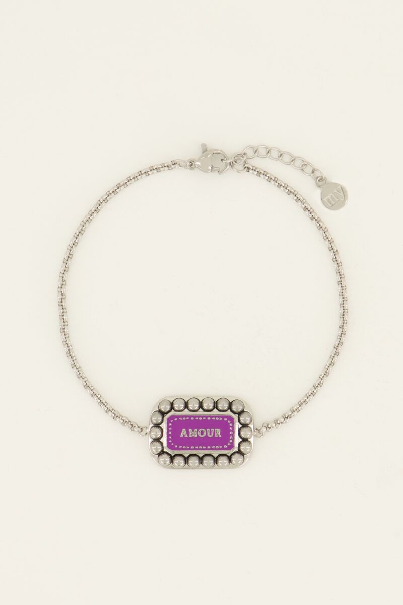 Bold Spirit armband paarse amour bedel