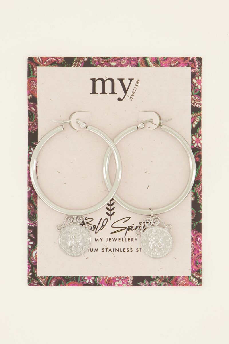 Bold Spirit oorringen met munt | My Jewellery
