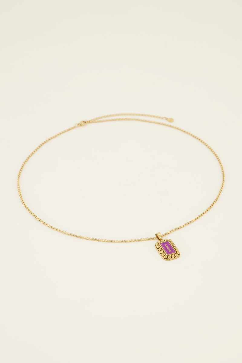 Bold Spirit Kette mit lila Amour-Charm