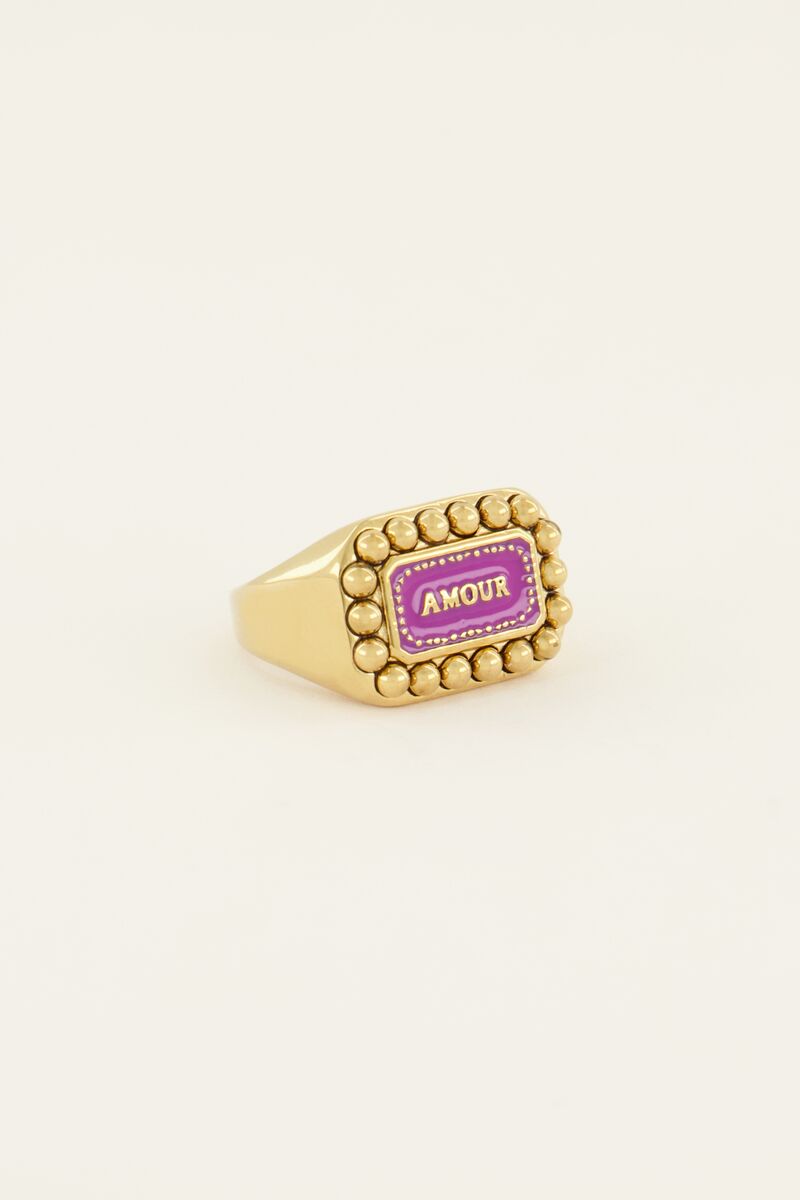 Bold Spirit Ring mit lila Amour-Charm