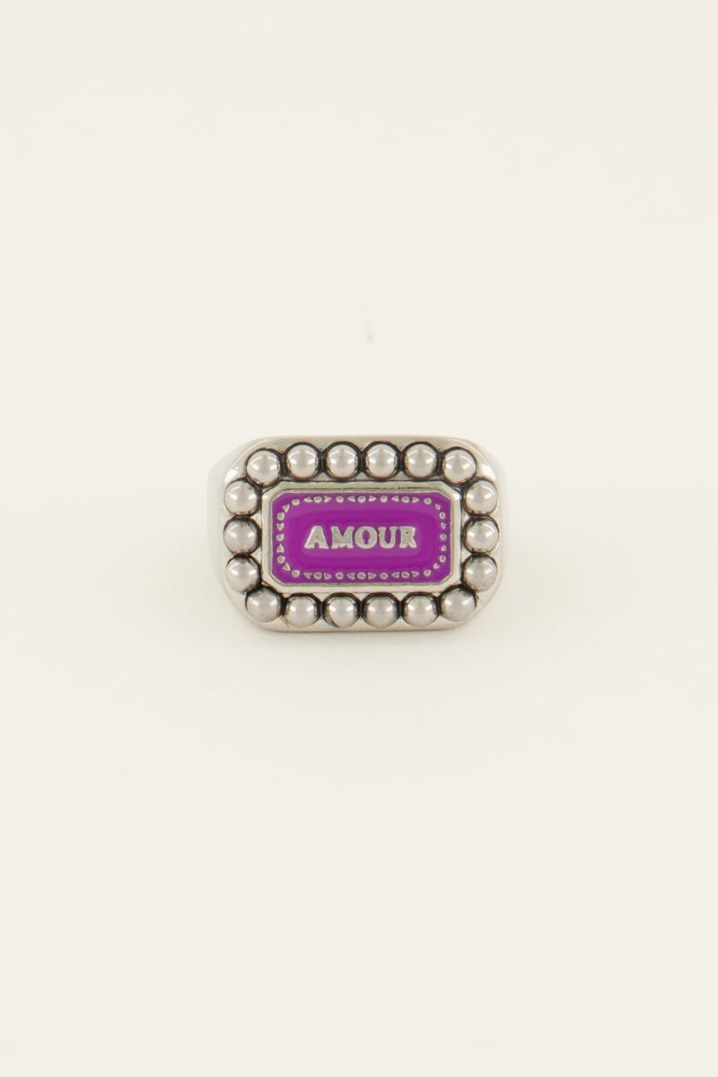 Bold Spirit Ring mit lila Amour-Charm