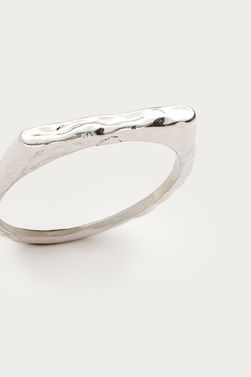 Bold Square Ring 'Hammered Finish' | My Jewellery